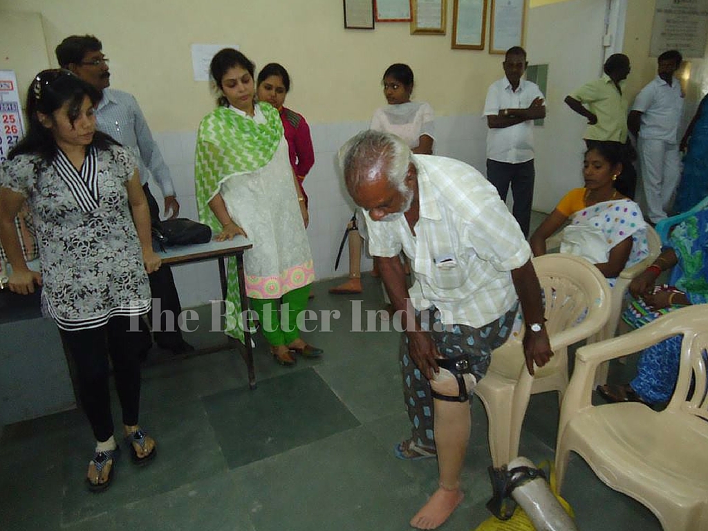 Meena started an artificial limb centre in a garage in Chennai.