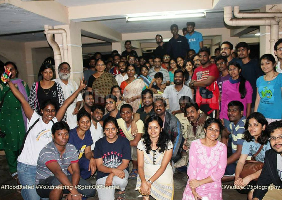 Geethapriya with the full team 