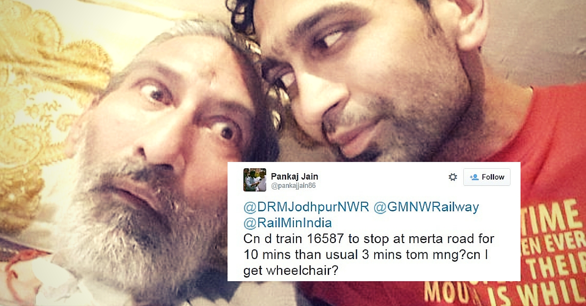 When a Tweet to the Railways Got a Son a Wheelchair for His Paralysed Father. In No Time!