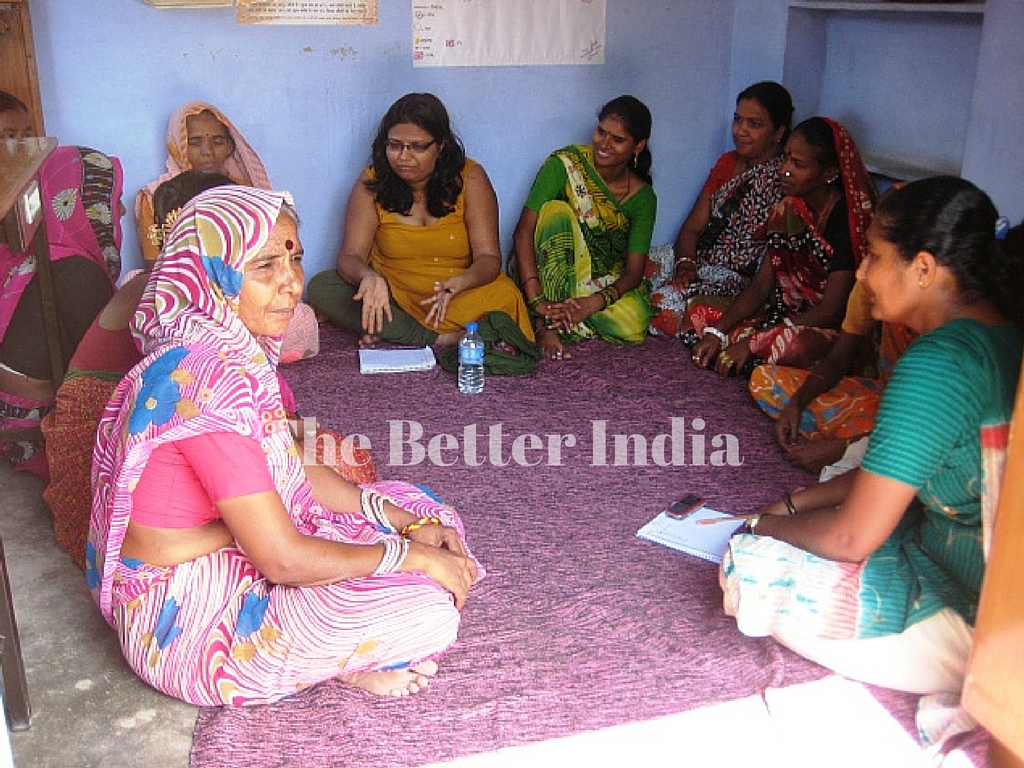 At the monthly meetings of the Rajasthan Mahila Kamgaar Union members get information on the various social schemes and how to tackle employer and police harassment. (Credit: Rakesh Kumar\WFS)