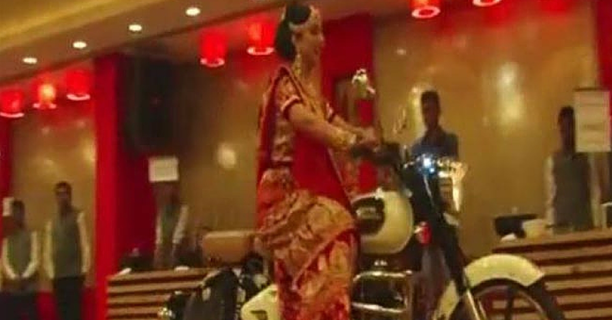 [VIDEO] Meet India’s Boldest Bride Who Arrived at Her Wedding on a Bullet