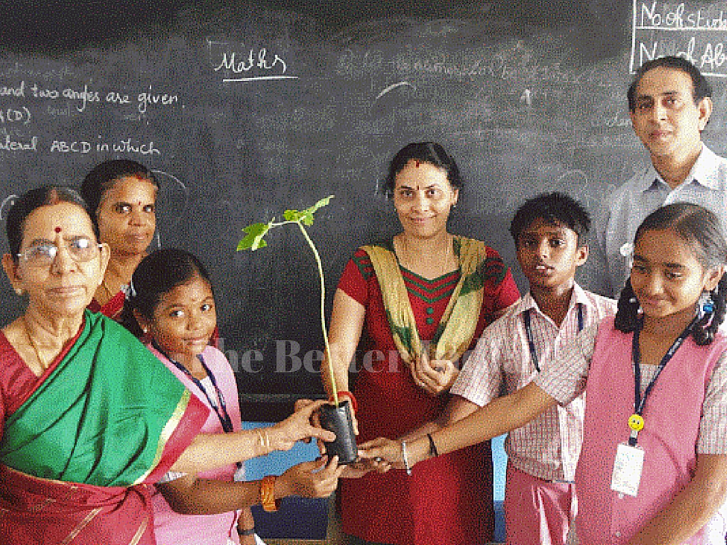 The couple also donates trees and asks students to plant it to fulfill late Dr. Kalam's dream.