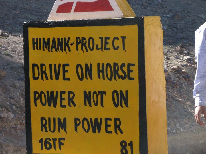 Road signs in Ladakh 