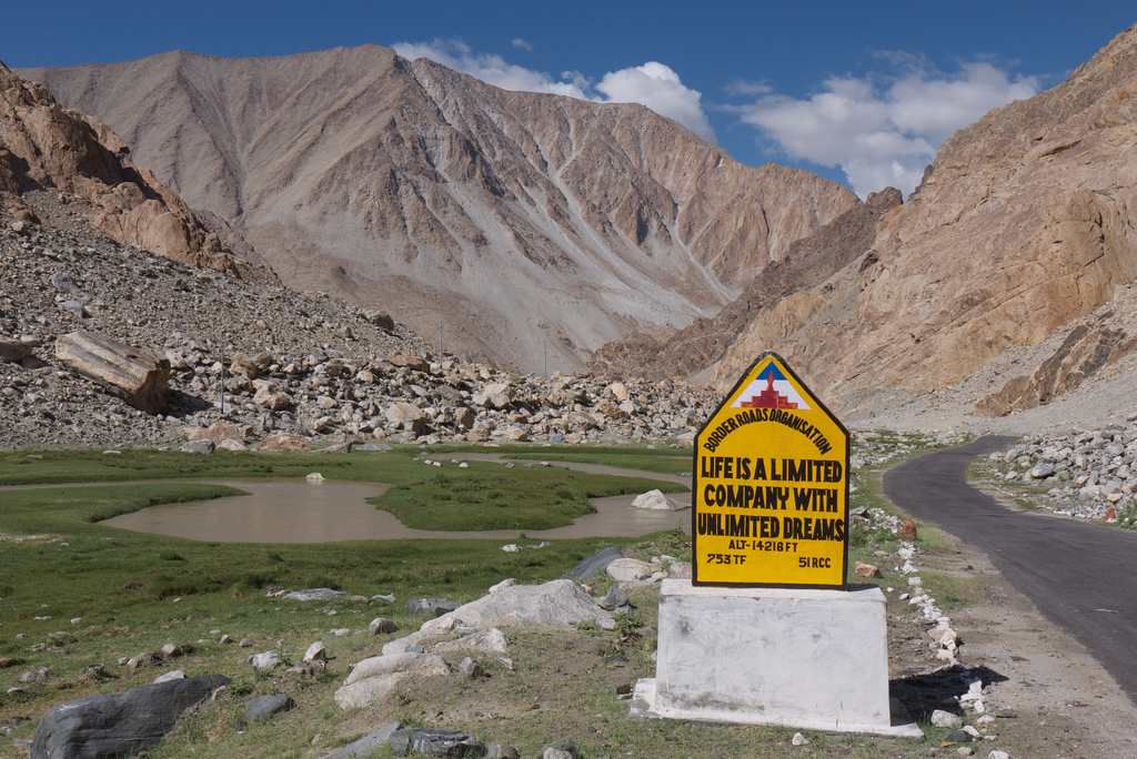 Road signs in Ladakh 