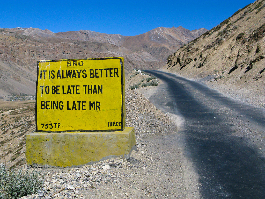 Road signs in Ladakh 