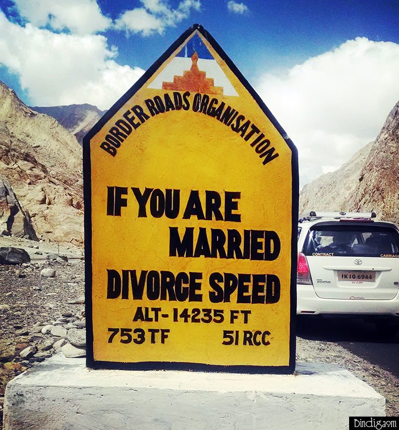 Road signs in Ladakh 