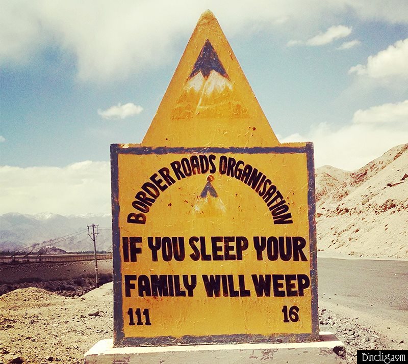 Road signs in Ladakh 