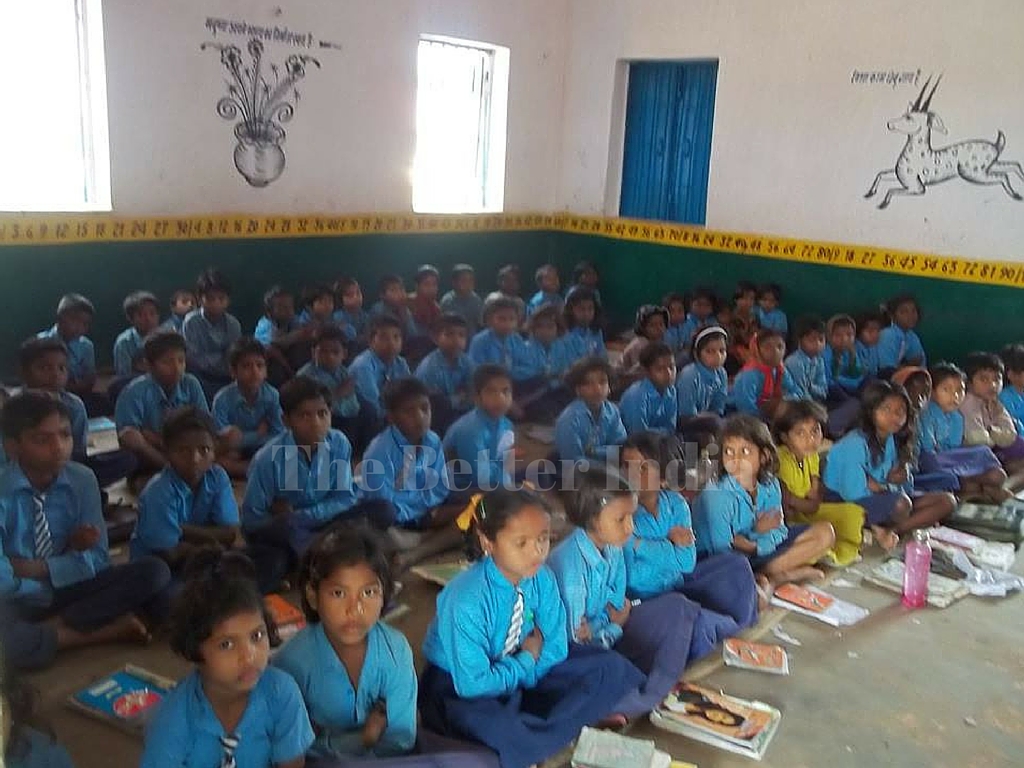 Madan's school accommodates students from two villages.