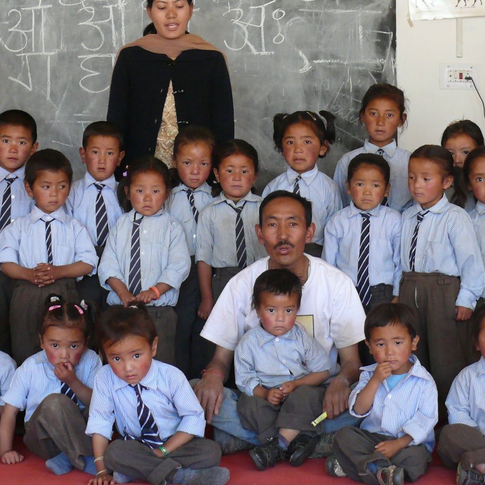 Tsewang's school now has many students who attend the school on a regular basis.