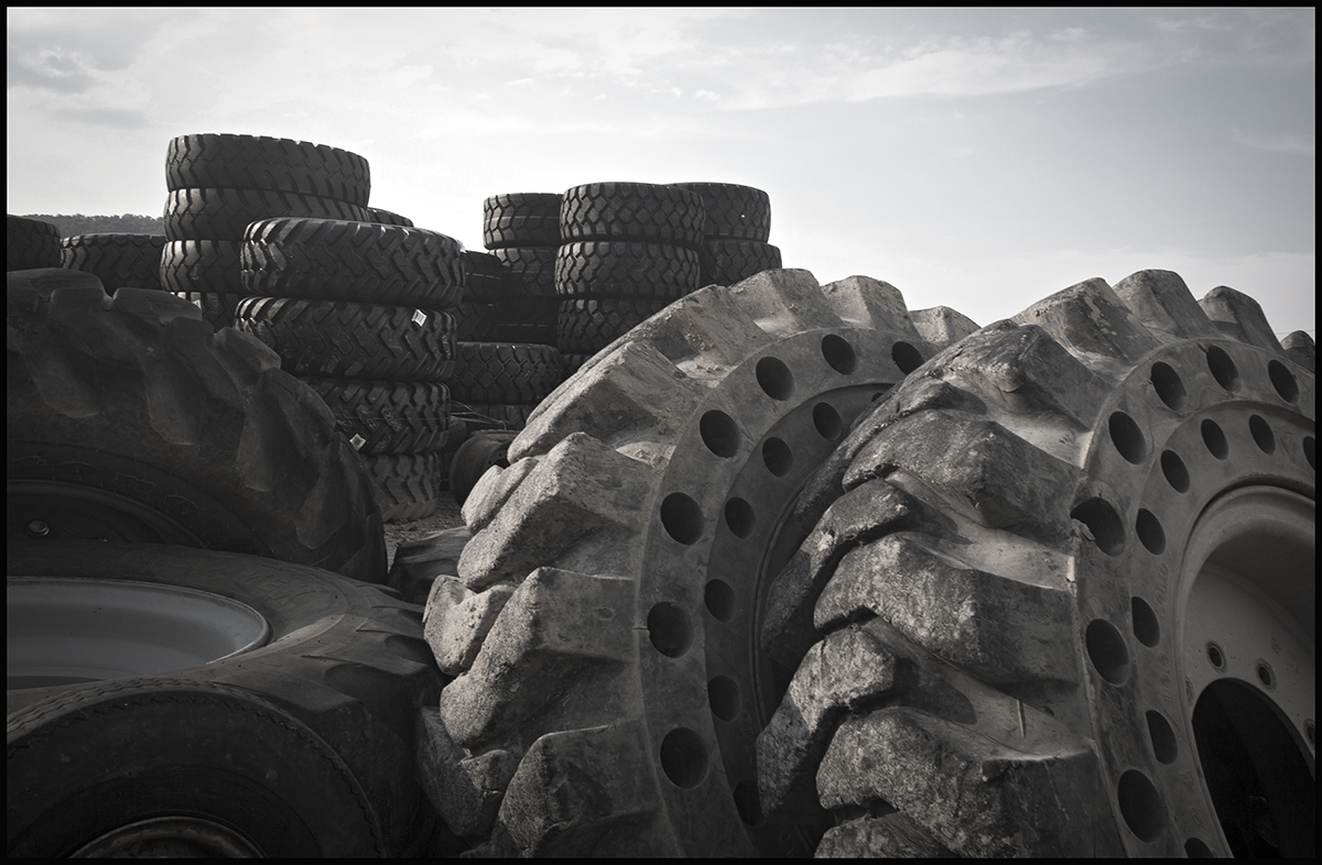 tyres lying around