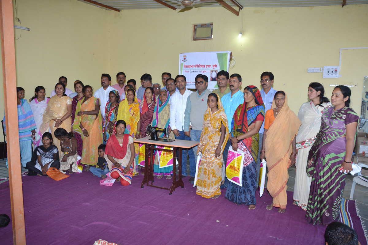 6.Sewing Machine distribution to 10 farmer widows at Shegaon