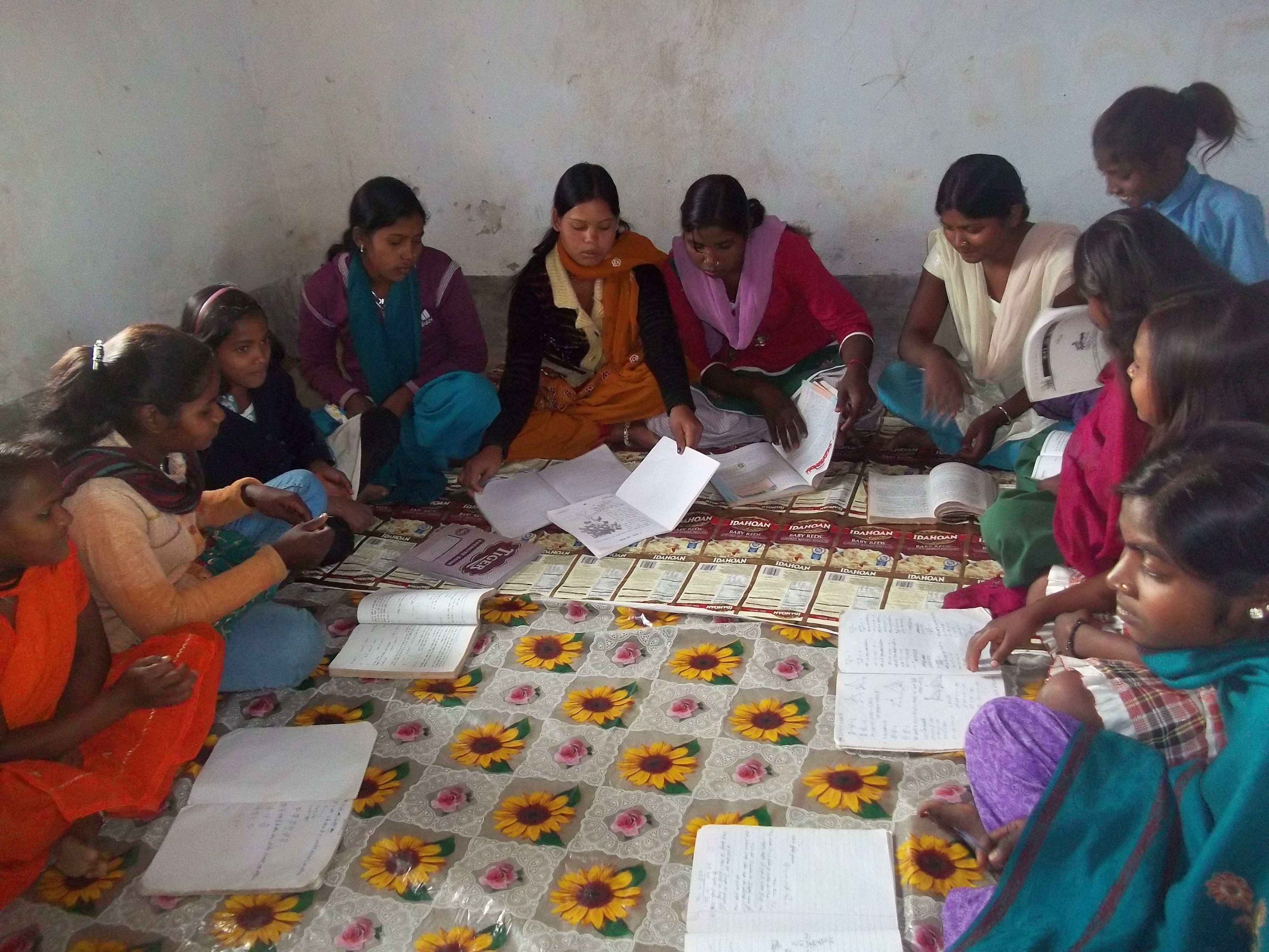  Sweta Devi, (fifth from left) a graduate in Rural Development, takes her role as a health volunteer very seriously. (Credit: Saadia Azim\WFS)