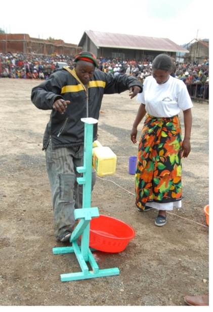 hand washing station with pedal_rwanda-africa