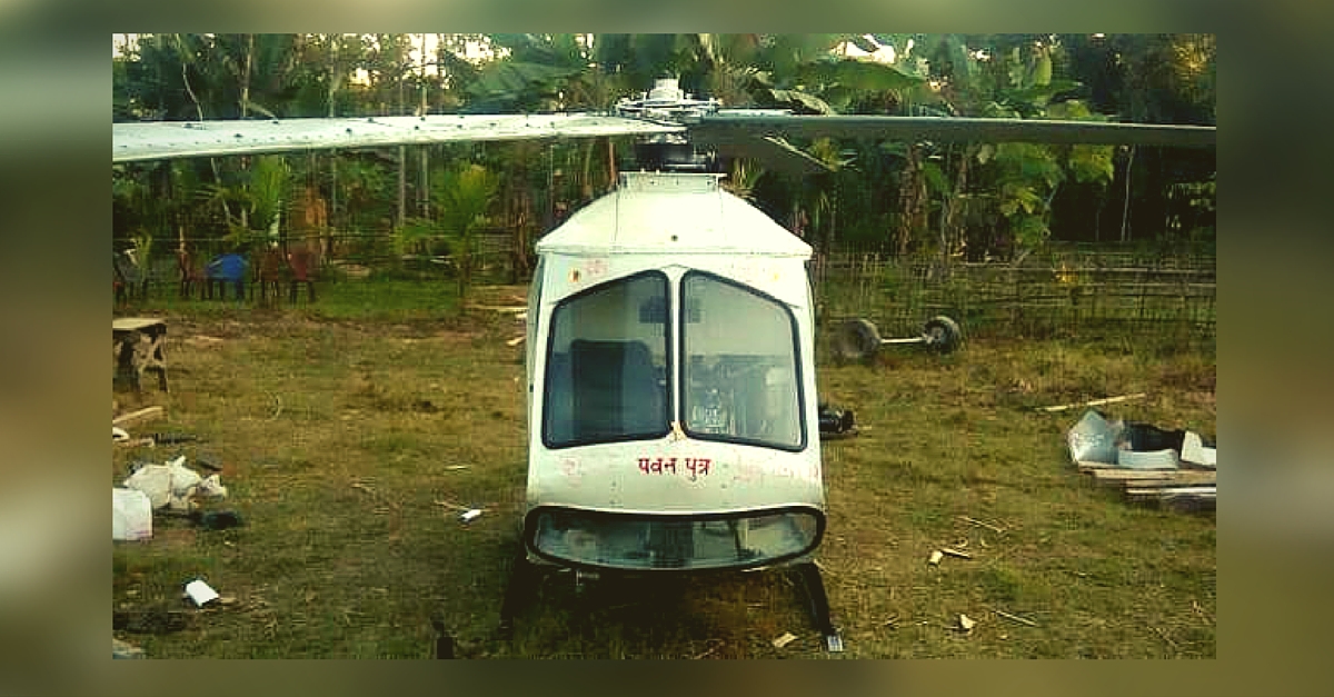 A Helicopter Made of Metal Sheets, Car Seats & SUV Engines – Designed by a School Dropout in Assam