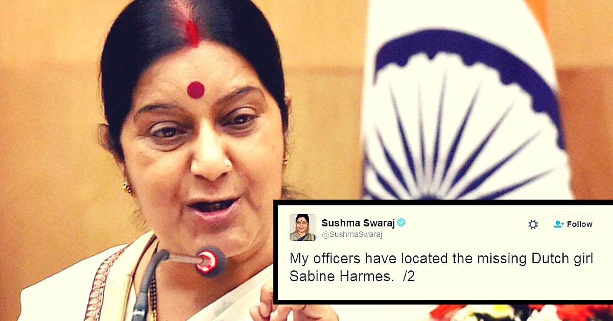 Dutch National Goes Missing. Twitter and Sushma Swaraj Rescue Her In 24 Hours!
