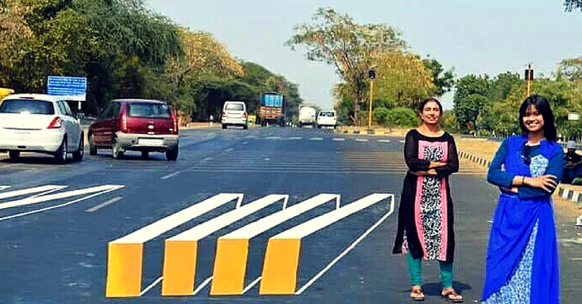 This Mother-Daughter Duo Is Promoting Road Safety With a 3D Painted Zebra Crossing. It’s Brilliant!