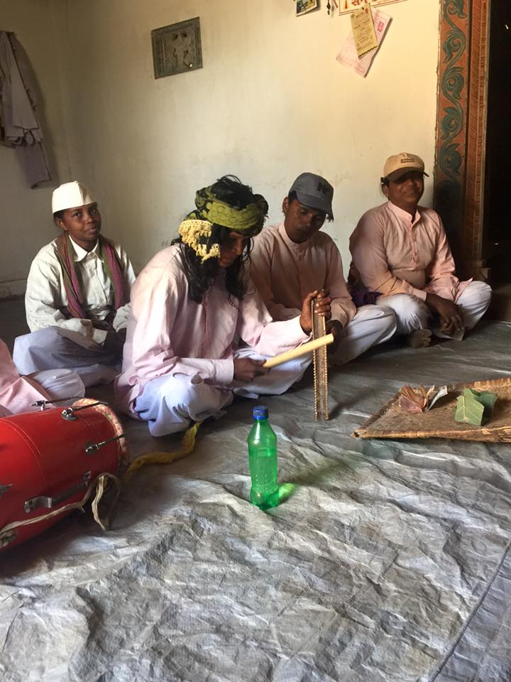 A performance shows how bhuvas perform rituals