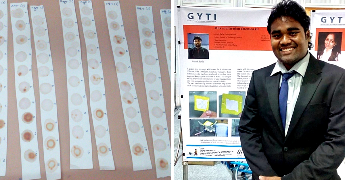 Adulterated Milk Can Be Detected In Seconds, With This Paper Strip Invented by an IIT Student