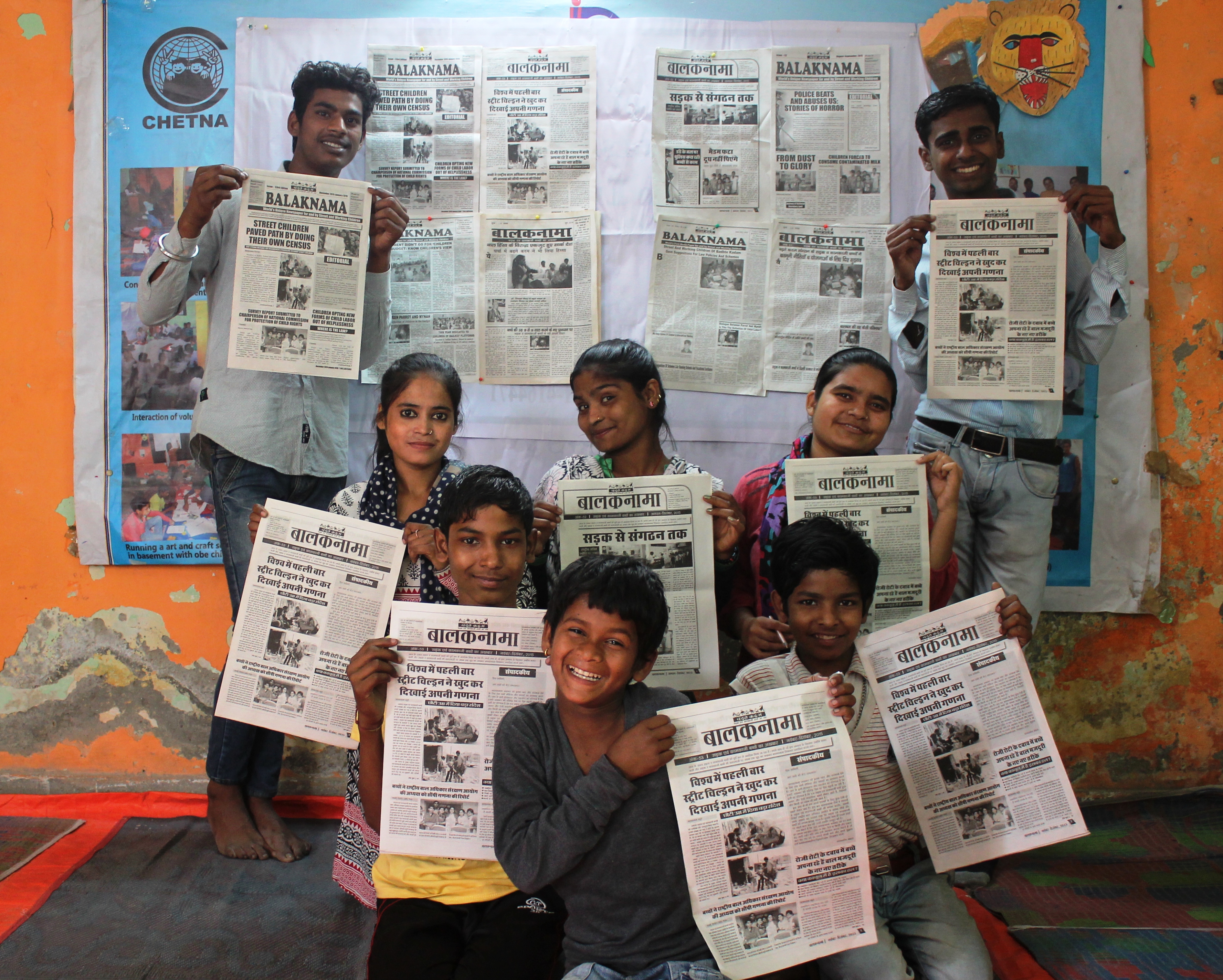 Balaknama reporters with their unique newspaper