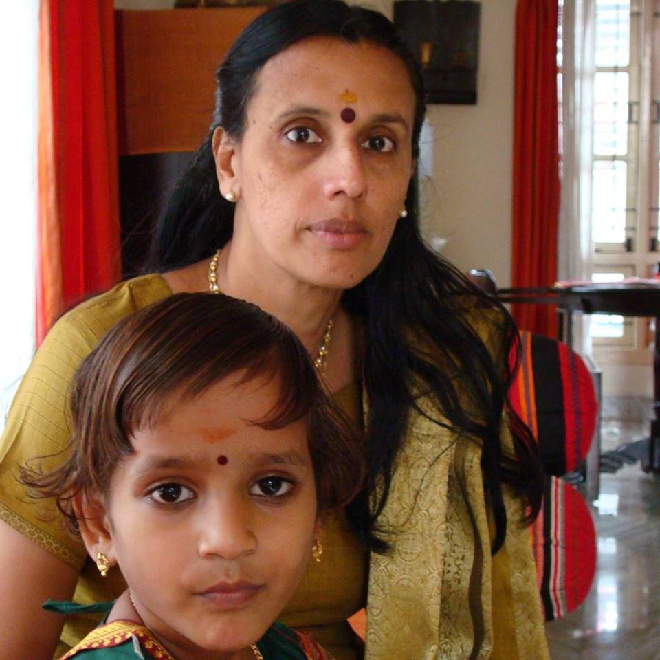 Suja Warrier and adopted daughter Ameya