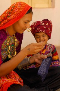Women doing embroidery 3
