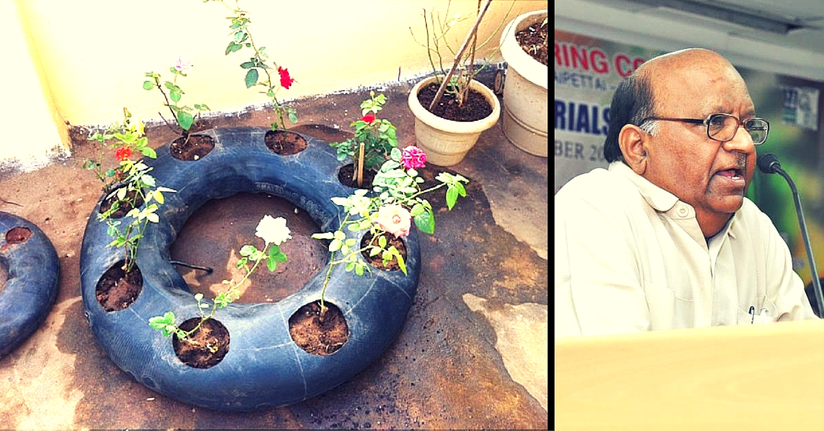 This Man Will Show You How to Conserve Water and Prevent Weeds by Growing Plants in Tyre Tubes