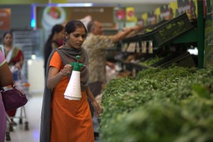 A beneficiary of Pankh at her place of work