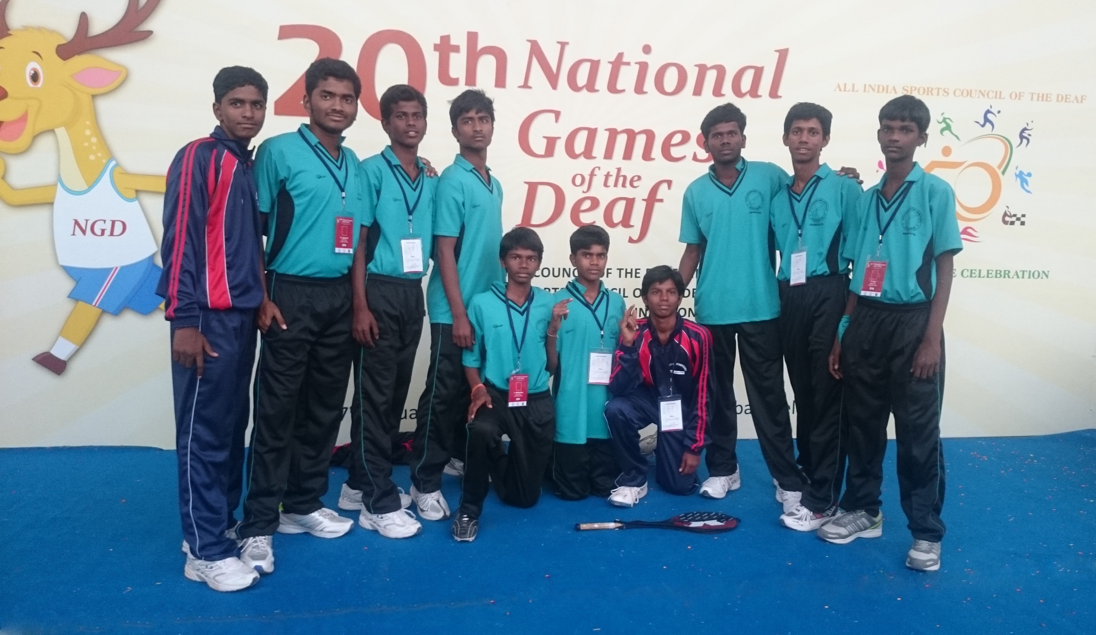 BKS Team at the 20th National Games for the Deaf in Hyderabad