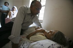 Dr Rajgopal with a patient