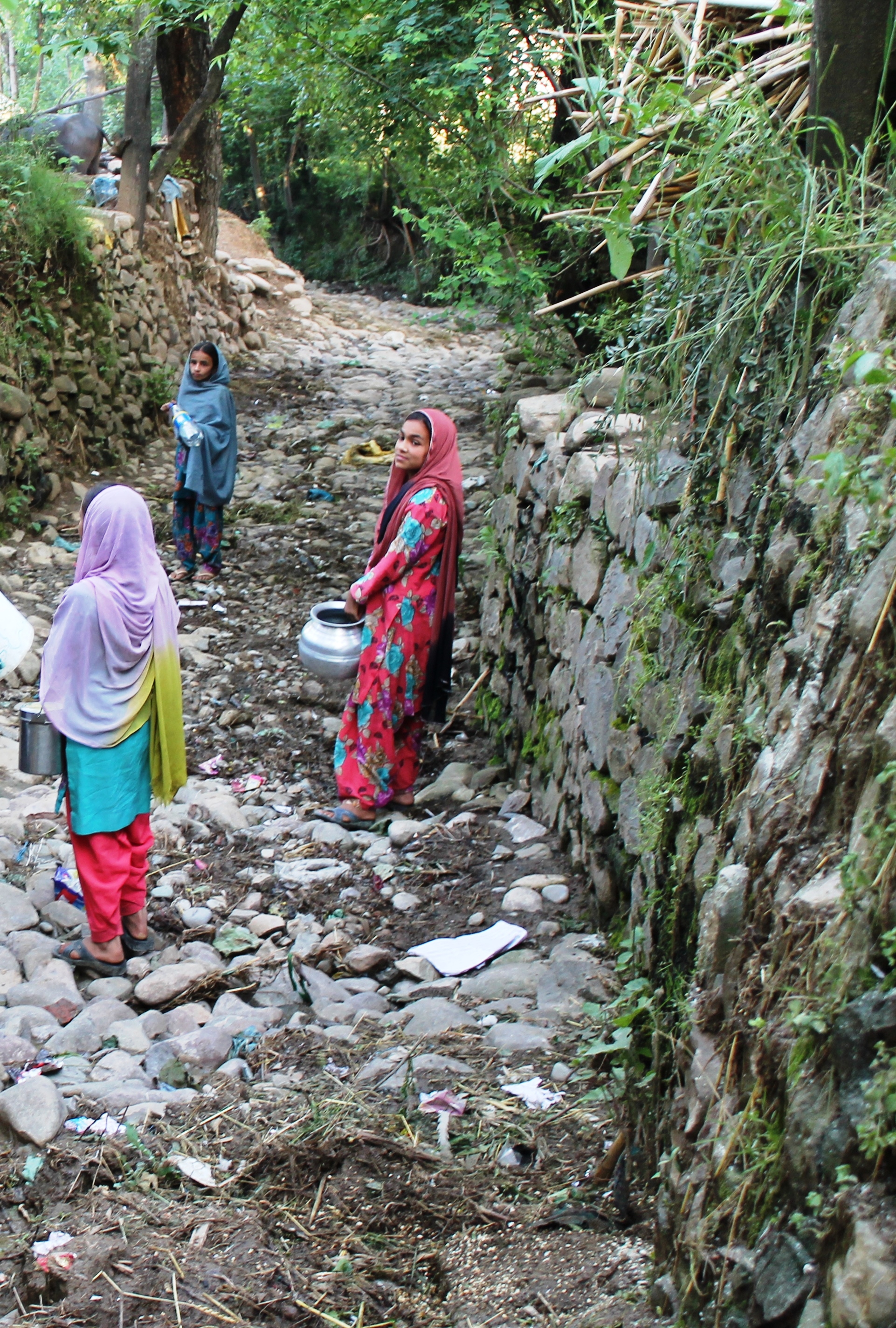 Women in certain remote parts of rural Kashmir have to walk for miles before they can reach a safe drinking water source.