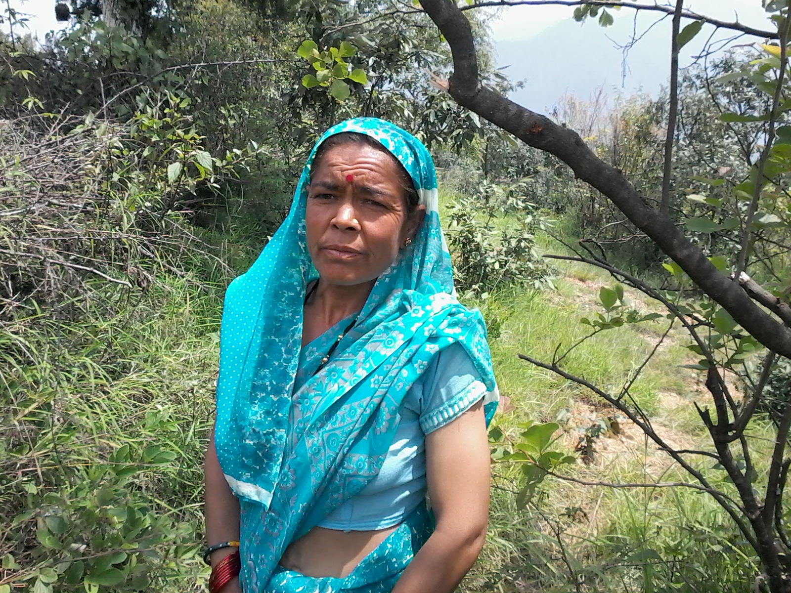 Sulochana Rawat, another resident of Bagoli village, has been an active participant of the Maiti Andolan under which women plant trees to mark momentous occasions, particularly the marriage of a daughter. (Credit: Nitin Jugran Bahuguna\WFS)