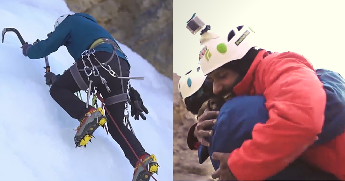 VIDEO: Two Men Attempt the Impossible, Create History as India’s First Frozen Waterfall Climbers