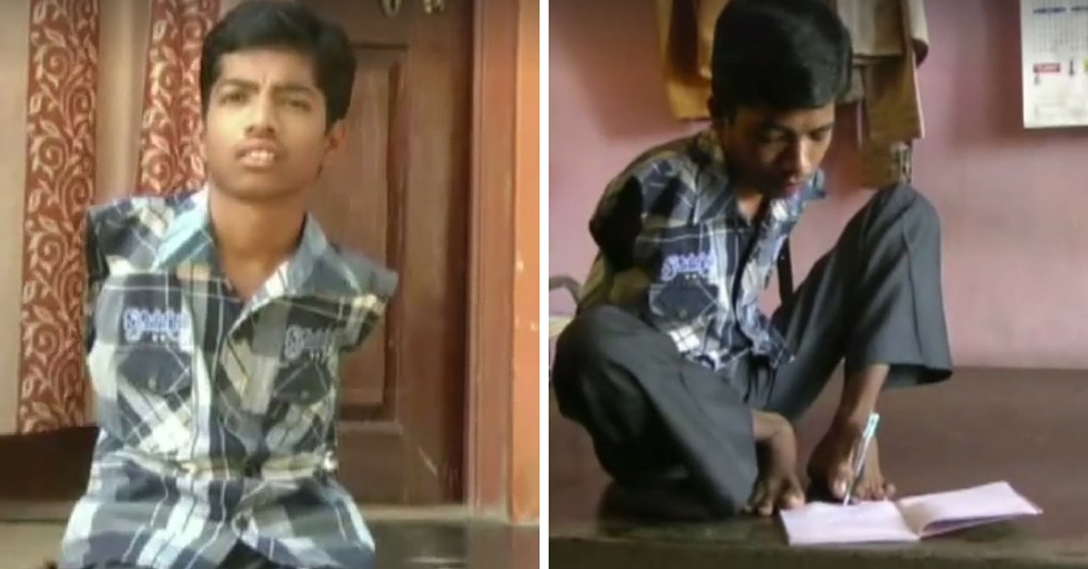 He Wrote His PU Exams with His Toes, Excelled, and Now Dreams of Becoming an IAS Officer
