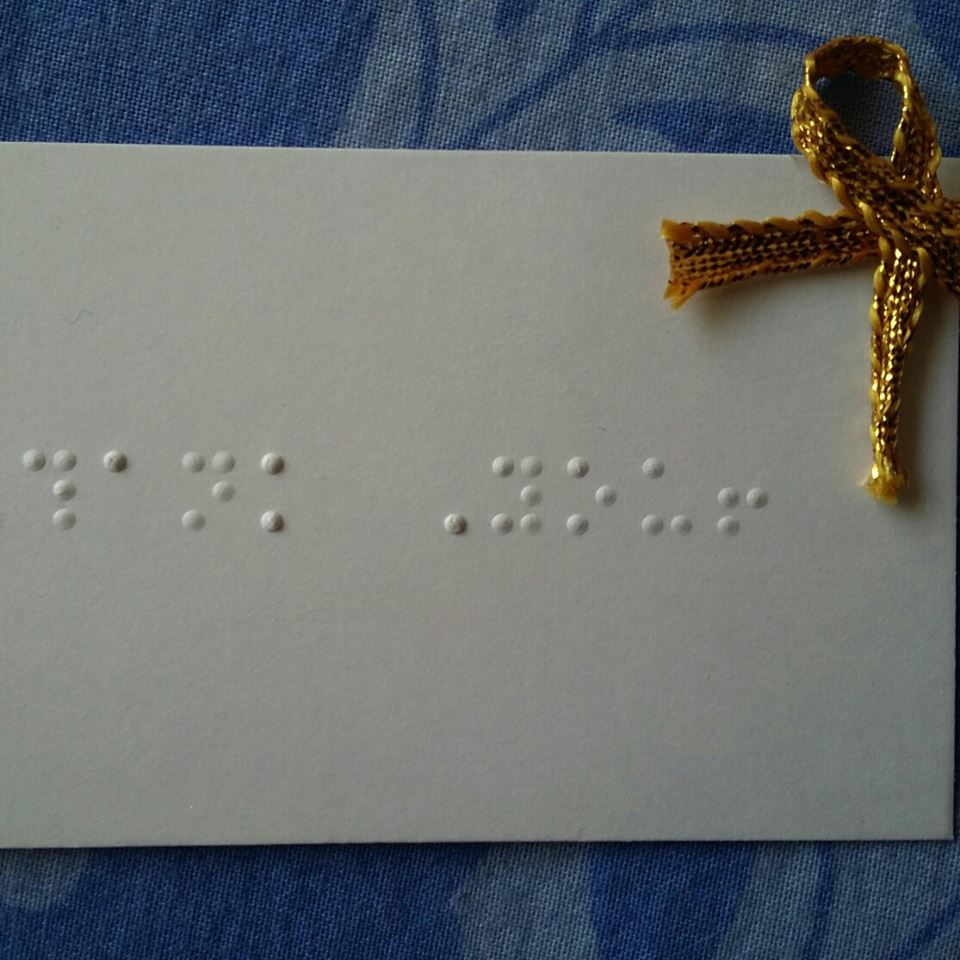 Braille visiting card 