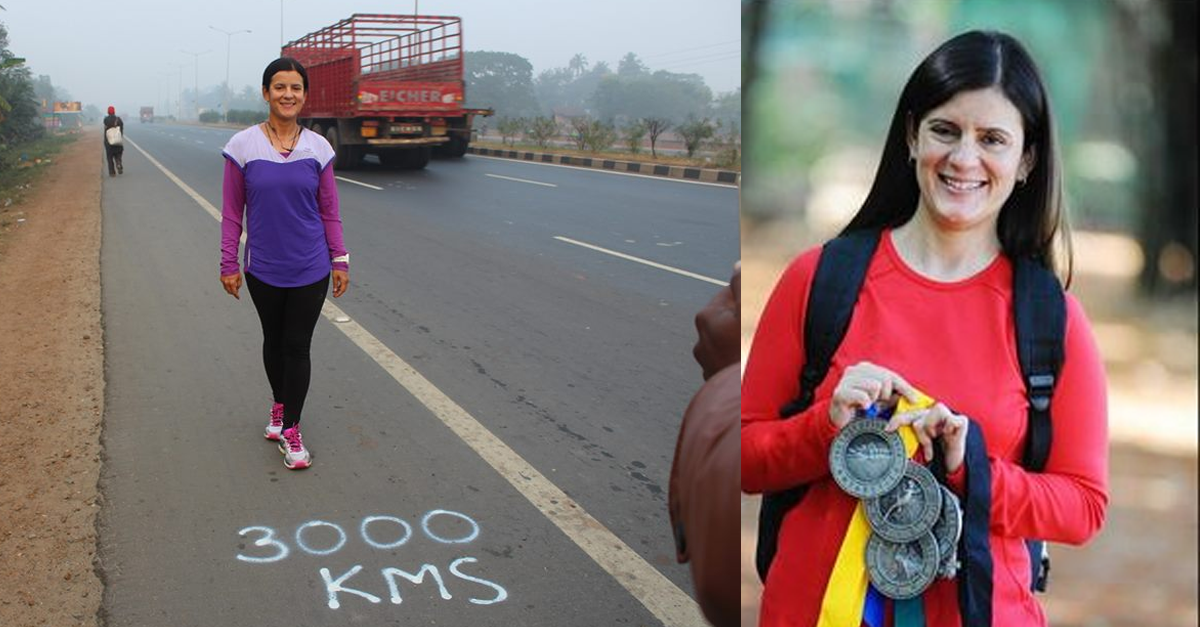 47 YO Michelle Is the Only Woman to Run the Golden Quadrilateral, Covering 57 Major Cities