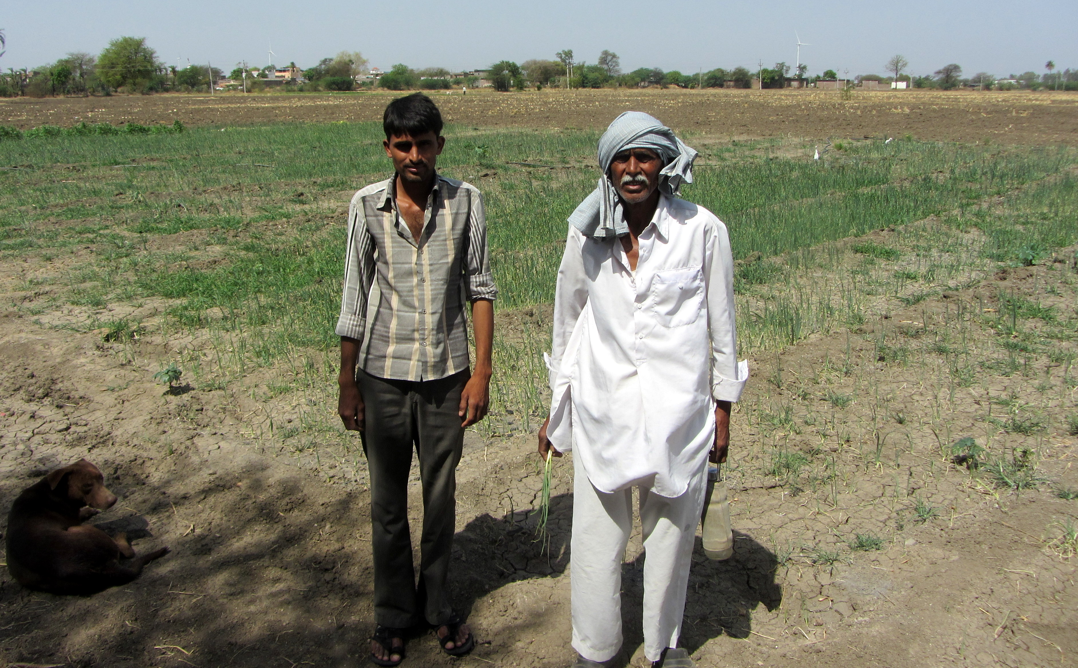 Khuman Singh and his son Mukesh Singh from Harnawada, who claimed they could go in for winter crops only because of farm ponds. 