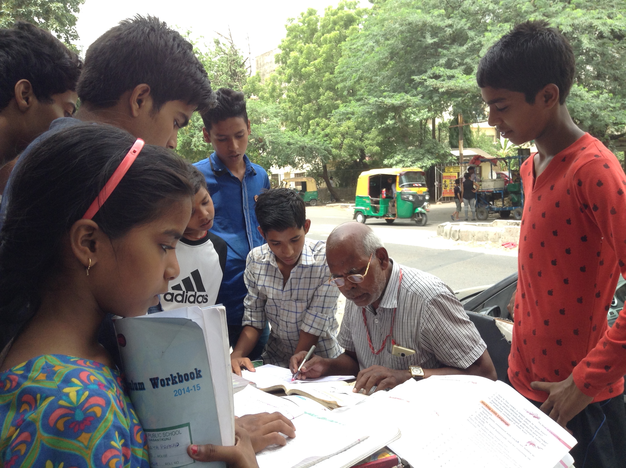 Most of the children listen when a child's work is being checked