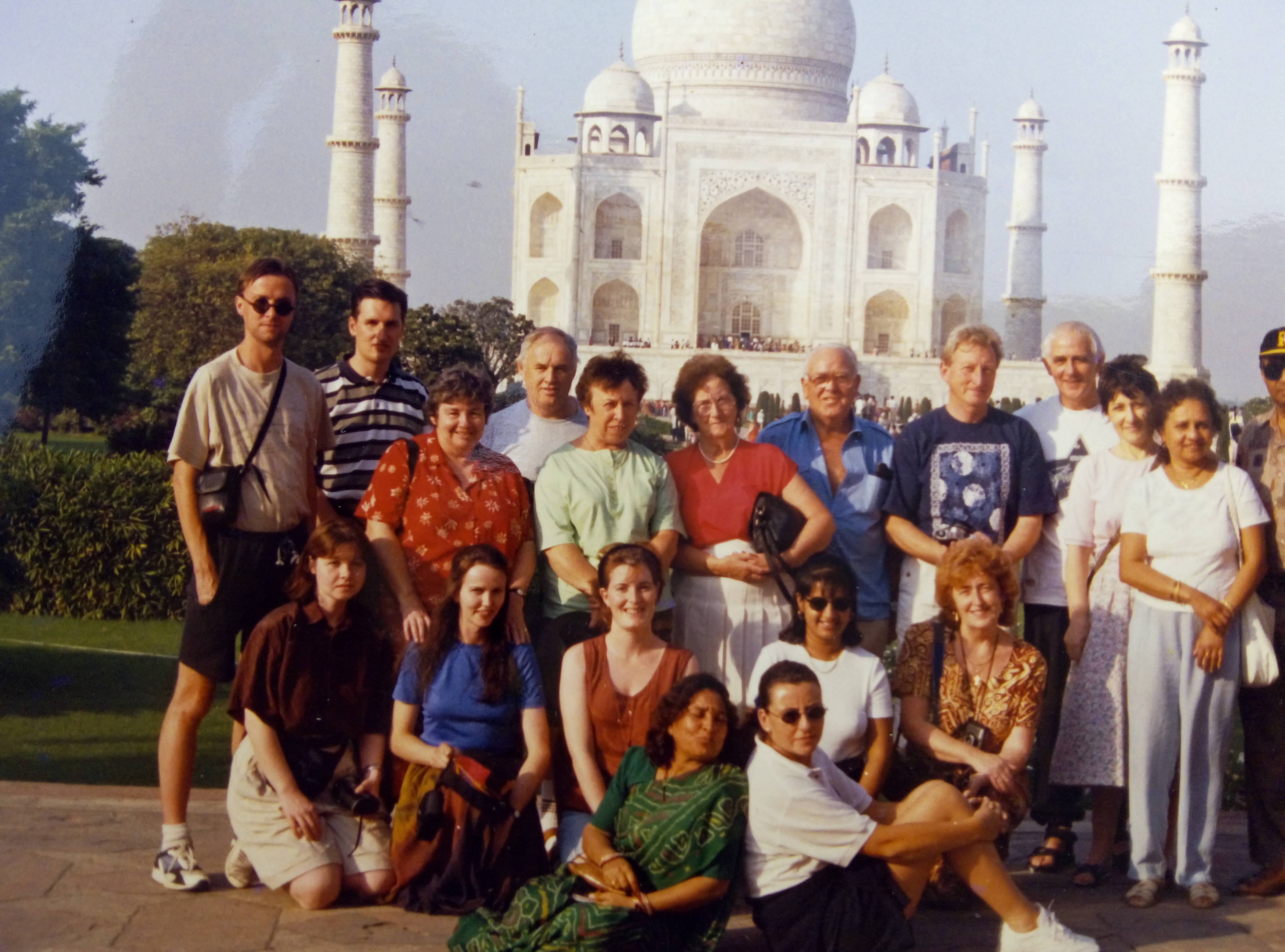  Usha Bhardwaj, one of the first Russian speaking guides in India, with a group in Agra.