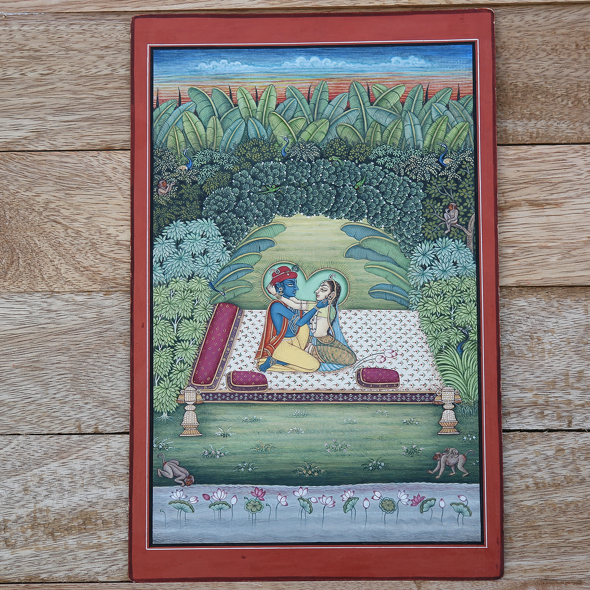 India_Kala_Indian_Handicrafts_Radha_Krishna_Miniature Painting