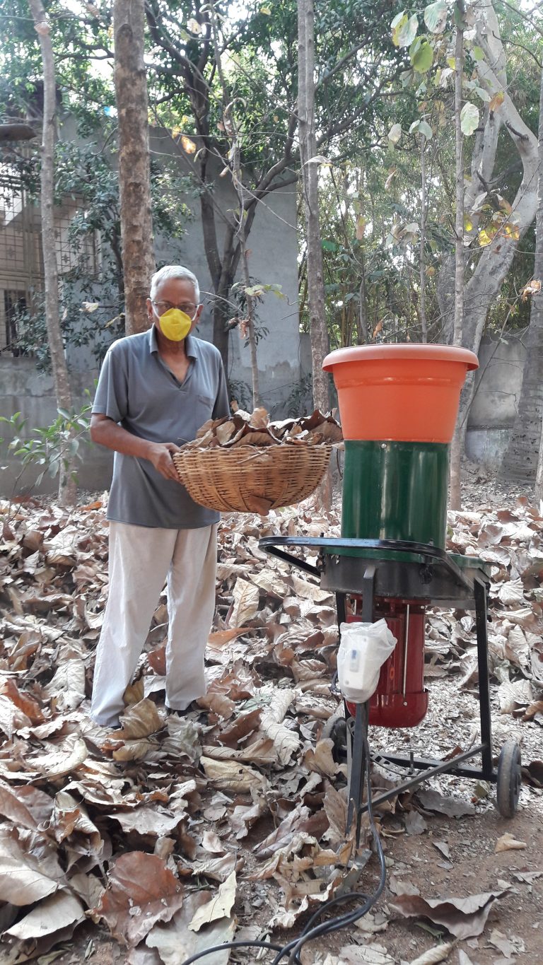 This 74-Year-Old Designed His Own Leaf Shredder to Use Organic Waste
