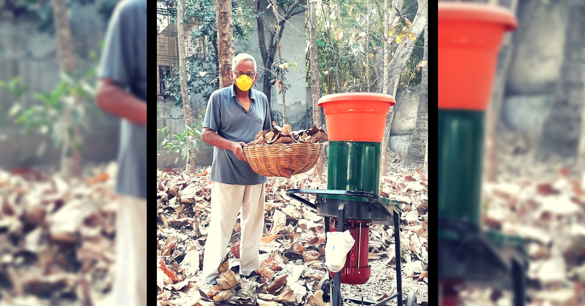 This 74-Year-Old Designed His Own Leaf Shredder to Use Organic Waste from His Garden as Compost