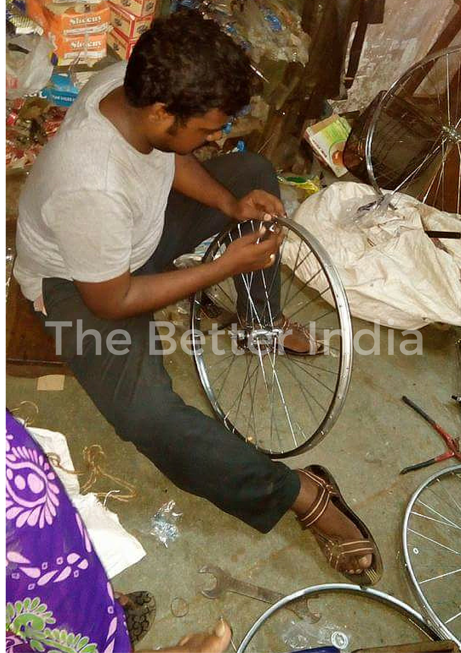 varun in his cycle shop
