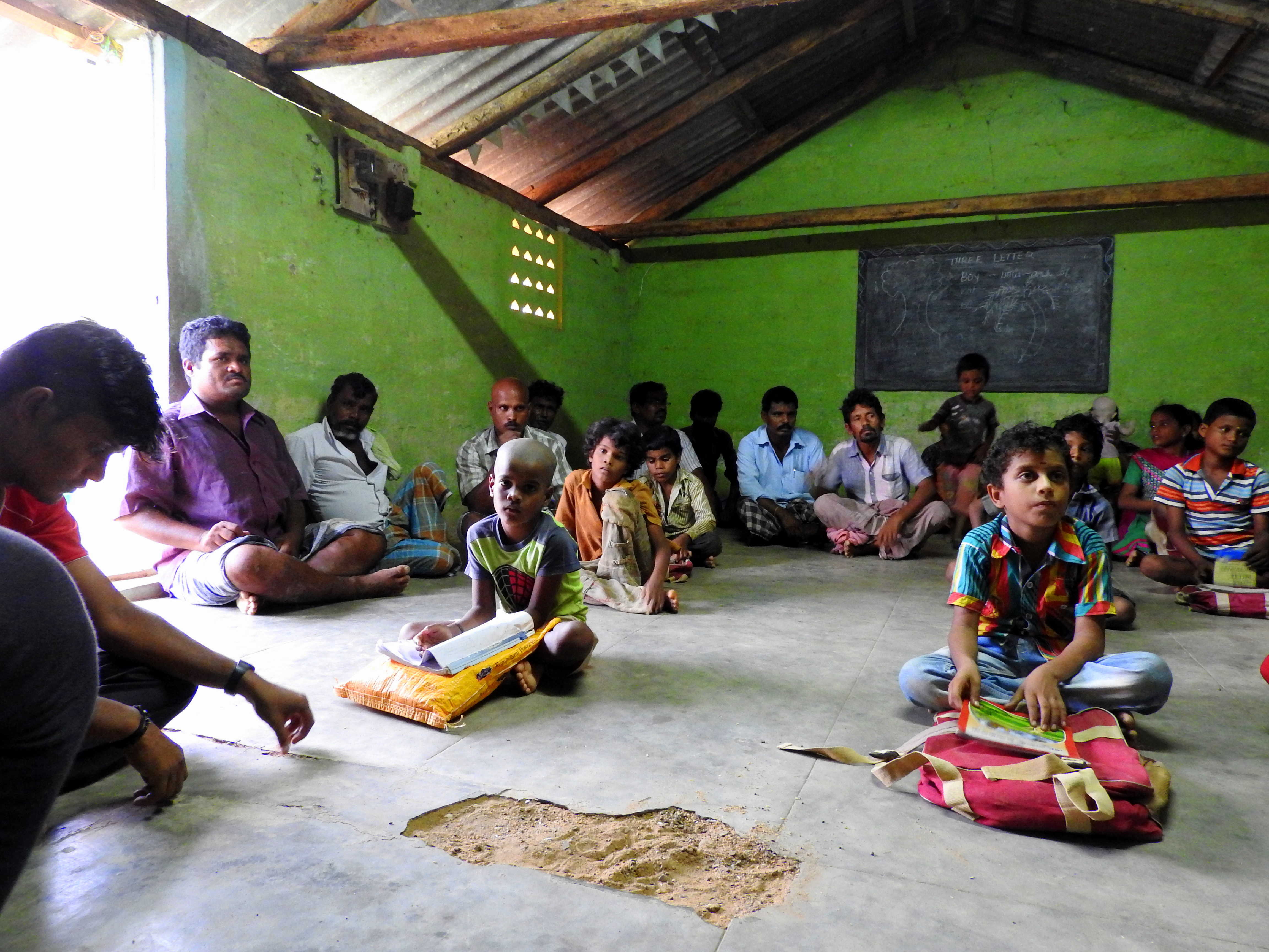 Students at one of Manitham's Child Resource Centres in the Sivagangai district of Tamil Nadu