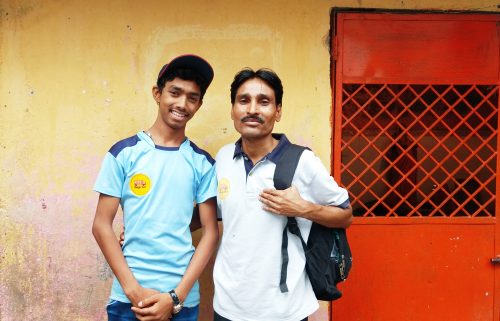 Nitin with his youth mentor Dilraj.