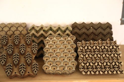 Bagru Hand Blocks, alongwith floral motifs they also have geometric patterns