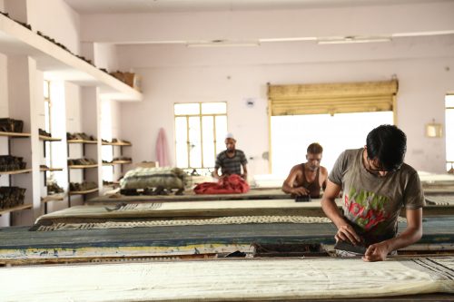 Once where only Lalchandji and his family used to print, there are now over 30 artisans who have been trained by him