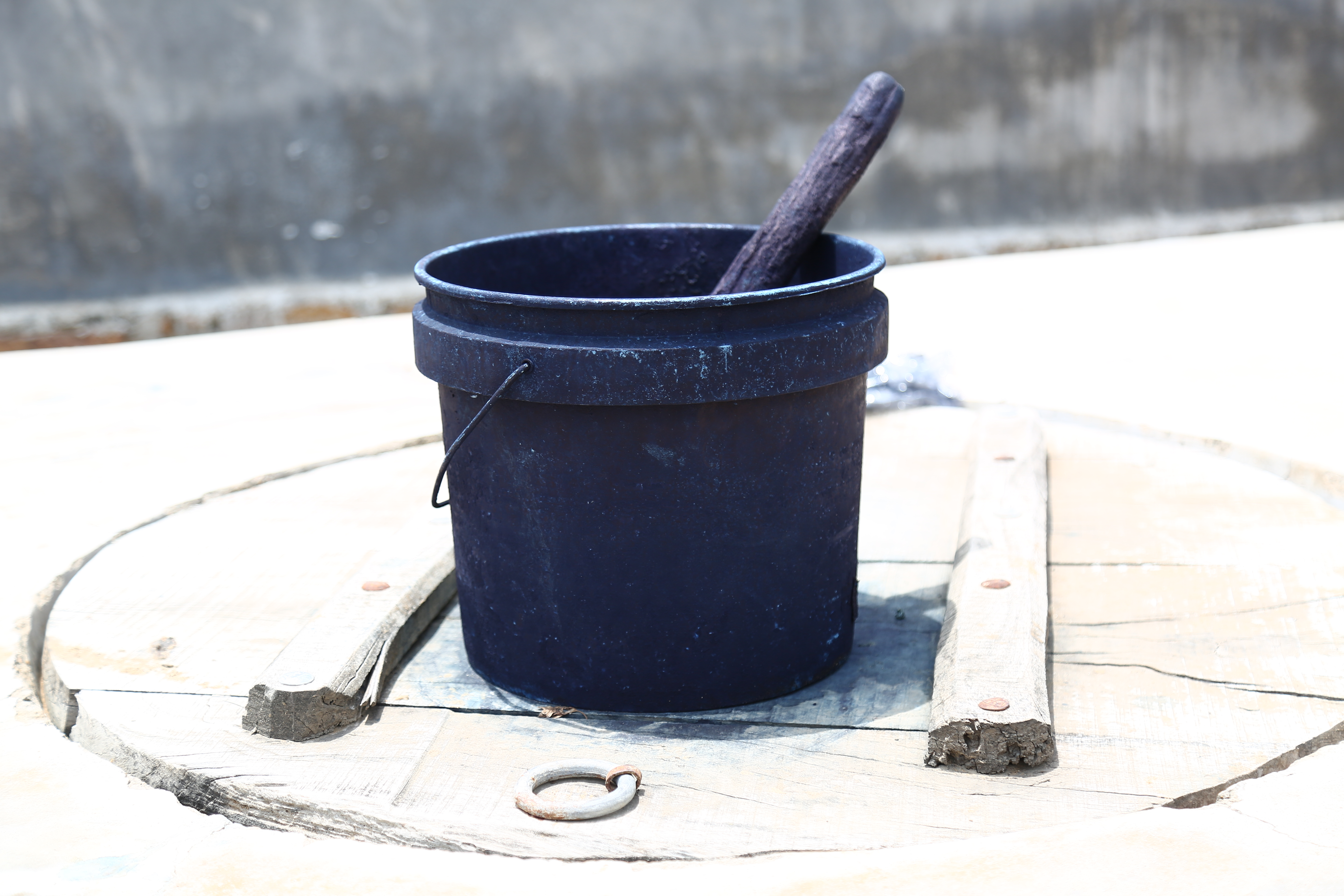 Natural Indigo being prepared at the workshop