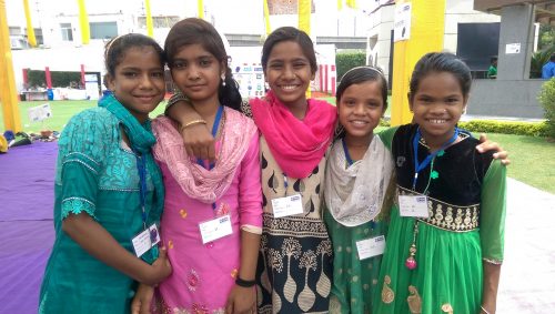 Namita (leftmost) with friends at a creative art workshop