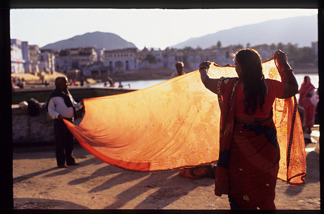 women using old sarees