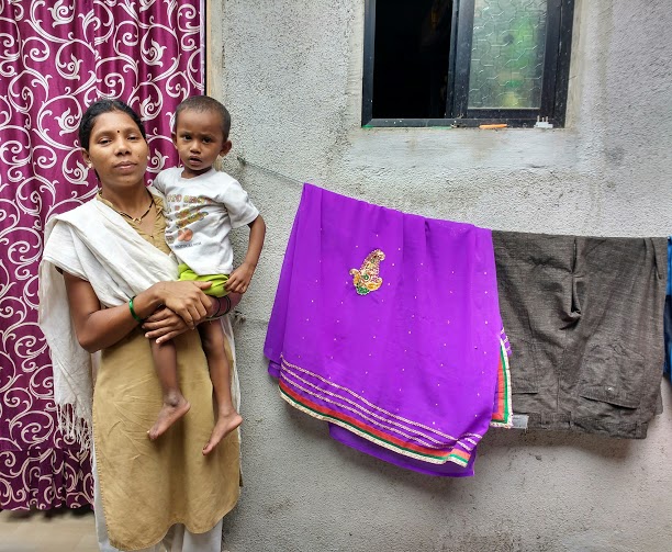 Dishant with his mother in Kothrud, Pune.